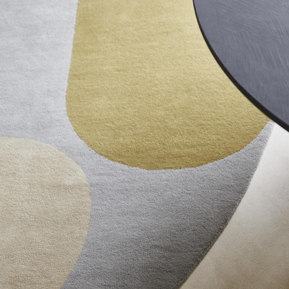 Tapis salon et chambre fait à la main en laine motif abstrait MILLER — vue 4