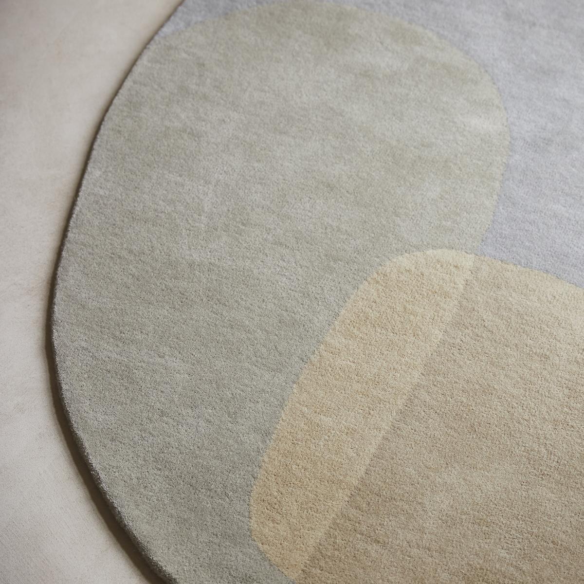 Tapis salon et chambre fait à la main en laine motif abstrait MILLER — vue 5