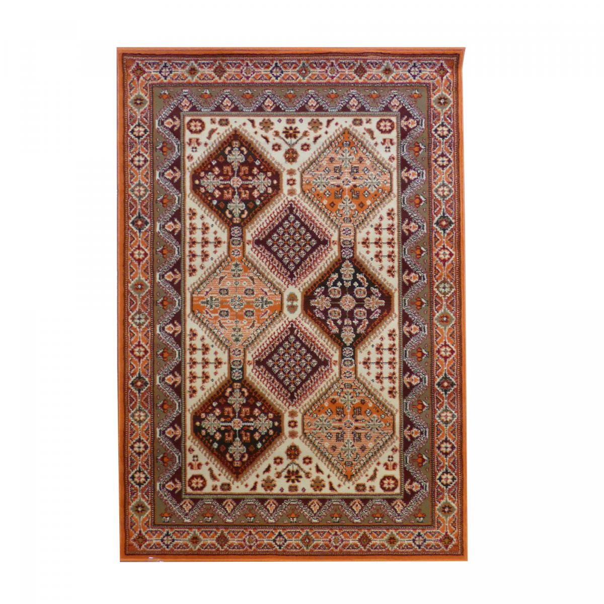 Tapis salon et chambre tissé motif géométrique BE 70