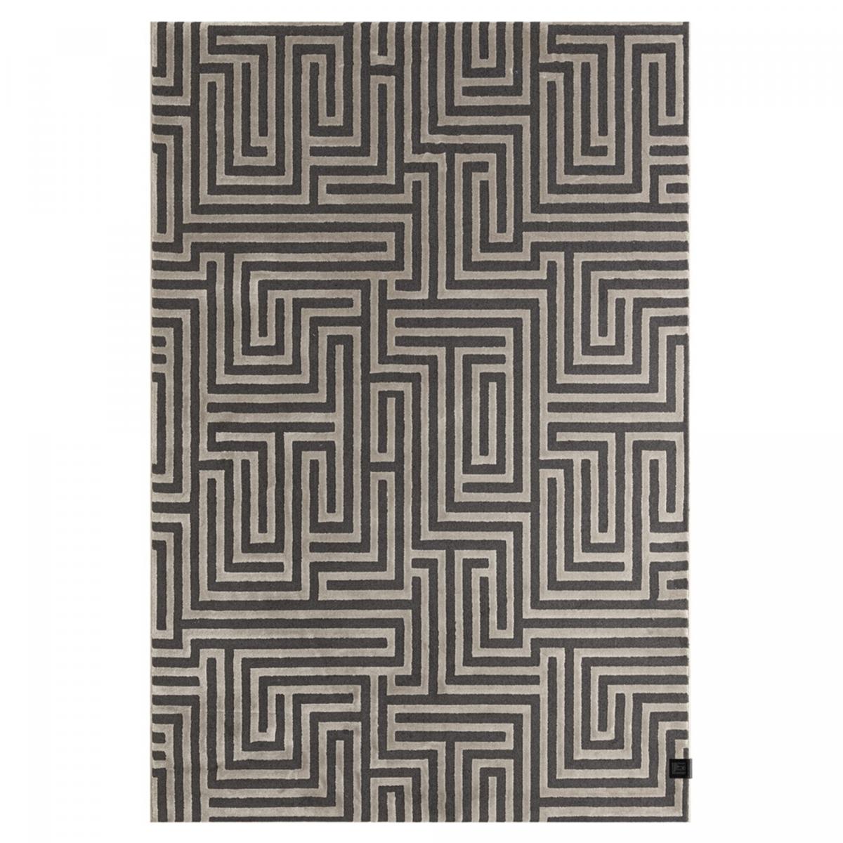 Tapis salon et chambre tissé motif géométrique MIRAGE