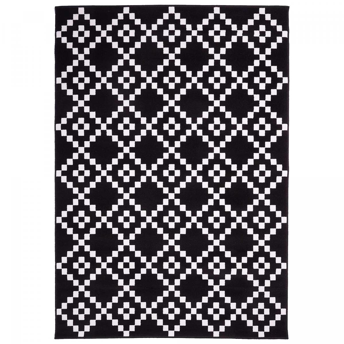 Tapis chambre tissé motif géométrique LYN1 LERUM