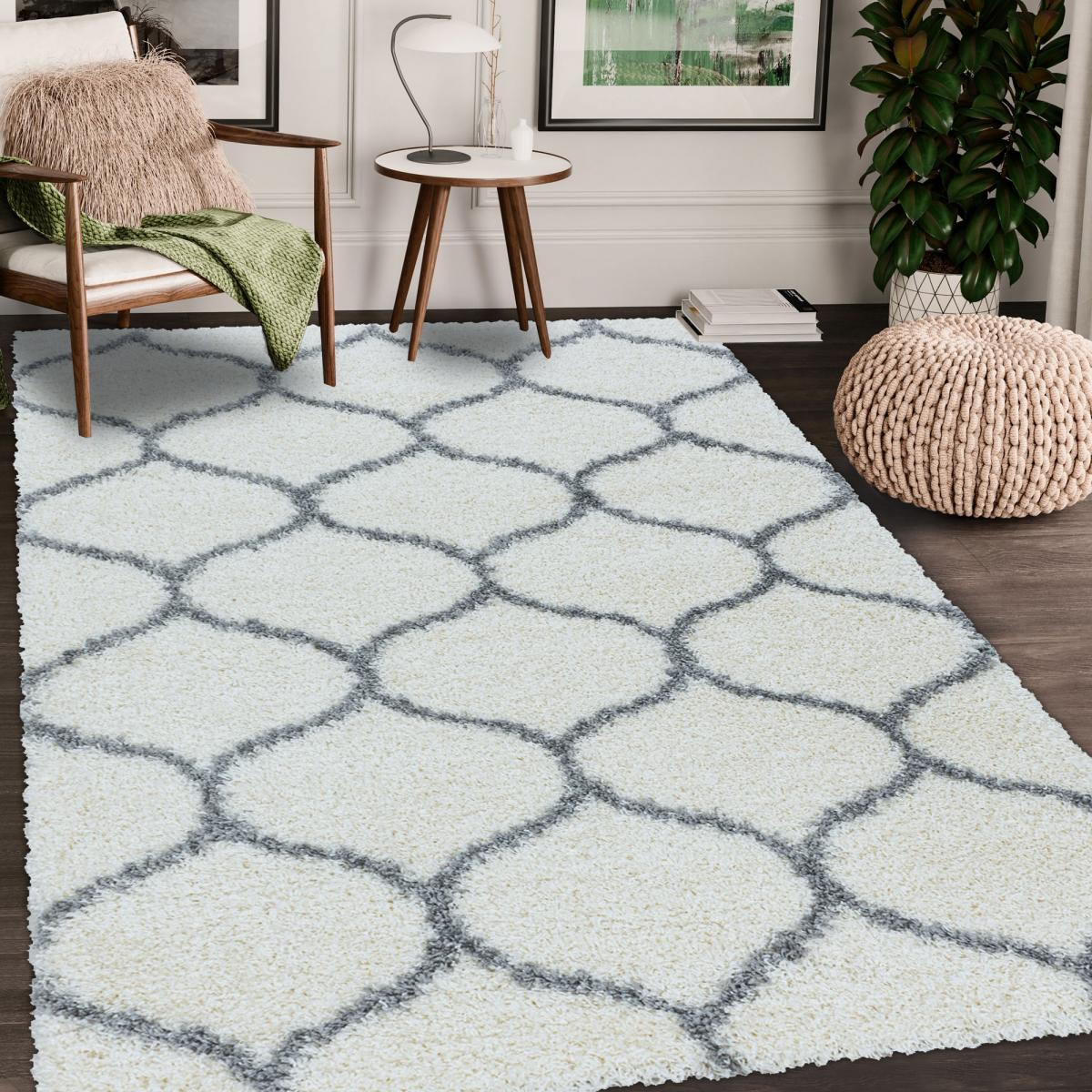 Tapis shaggy tissé motif scandinave SCANDINAV A — vue 3