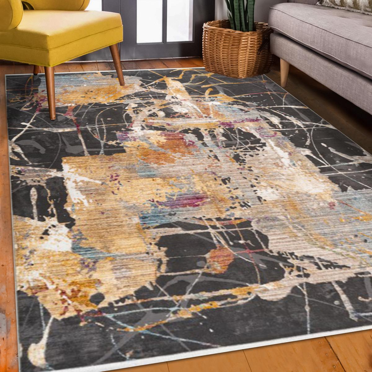 Tapis salon et chambre tissé motif abstrait ARTI 3 — vue 3