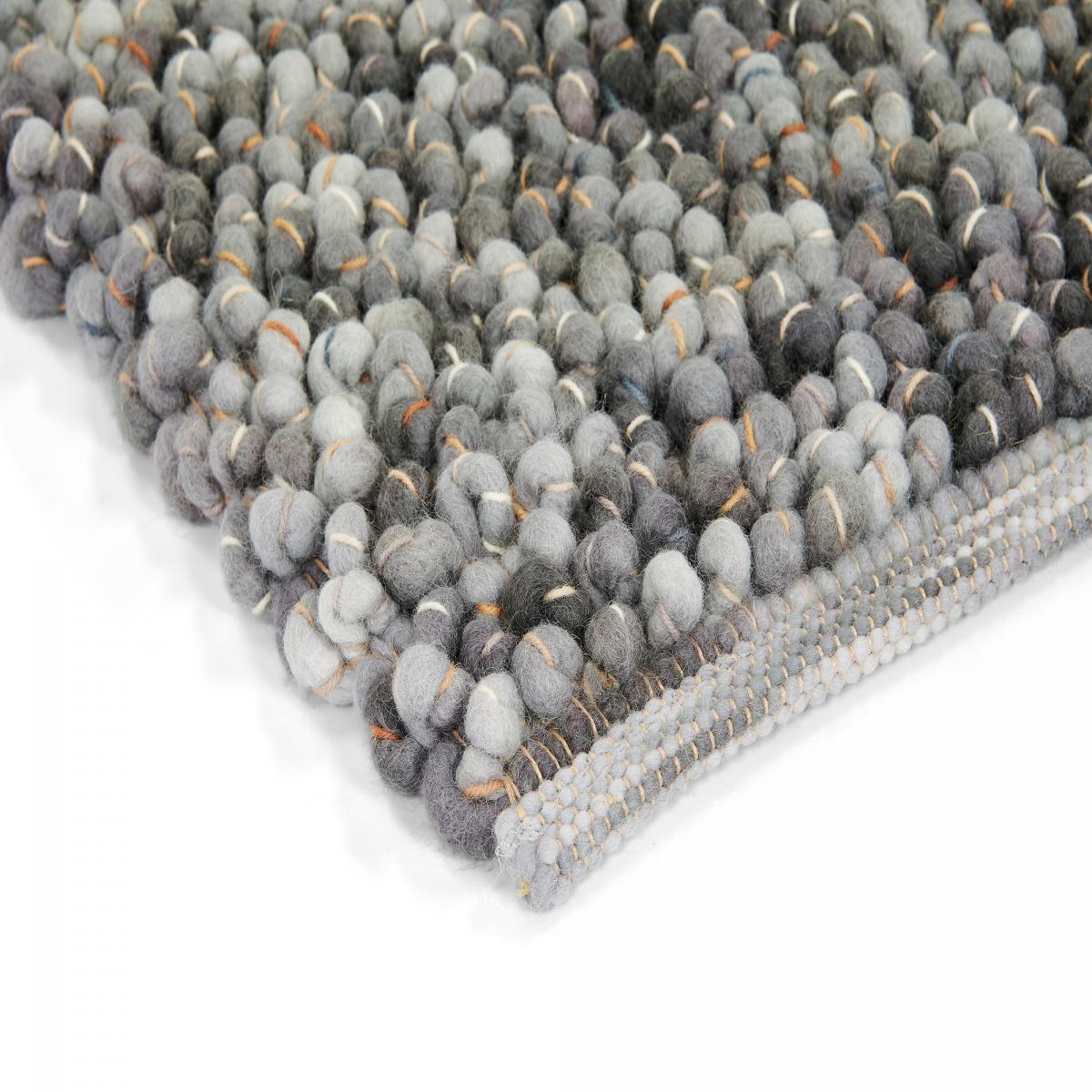 Tapis salon et chambre tissé en laine motif uni COBLE — vue 5