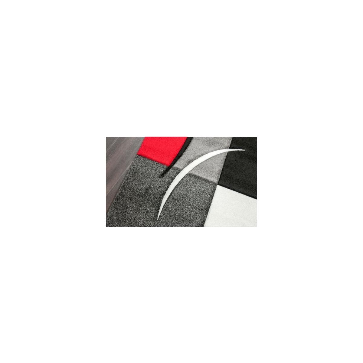 Tapis salon et chambre tissé motif damier LYN8 COMMA — vue 6