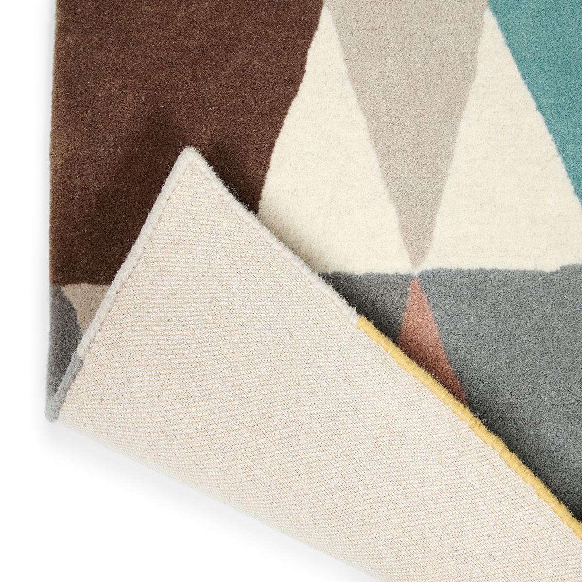 Tapis salon et chambre tissé en laine motif géométrique VESES — vue 5