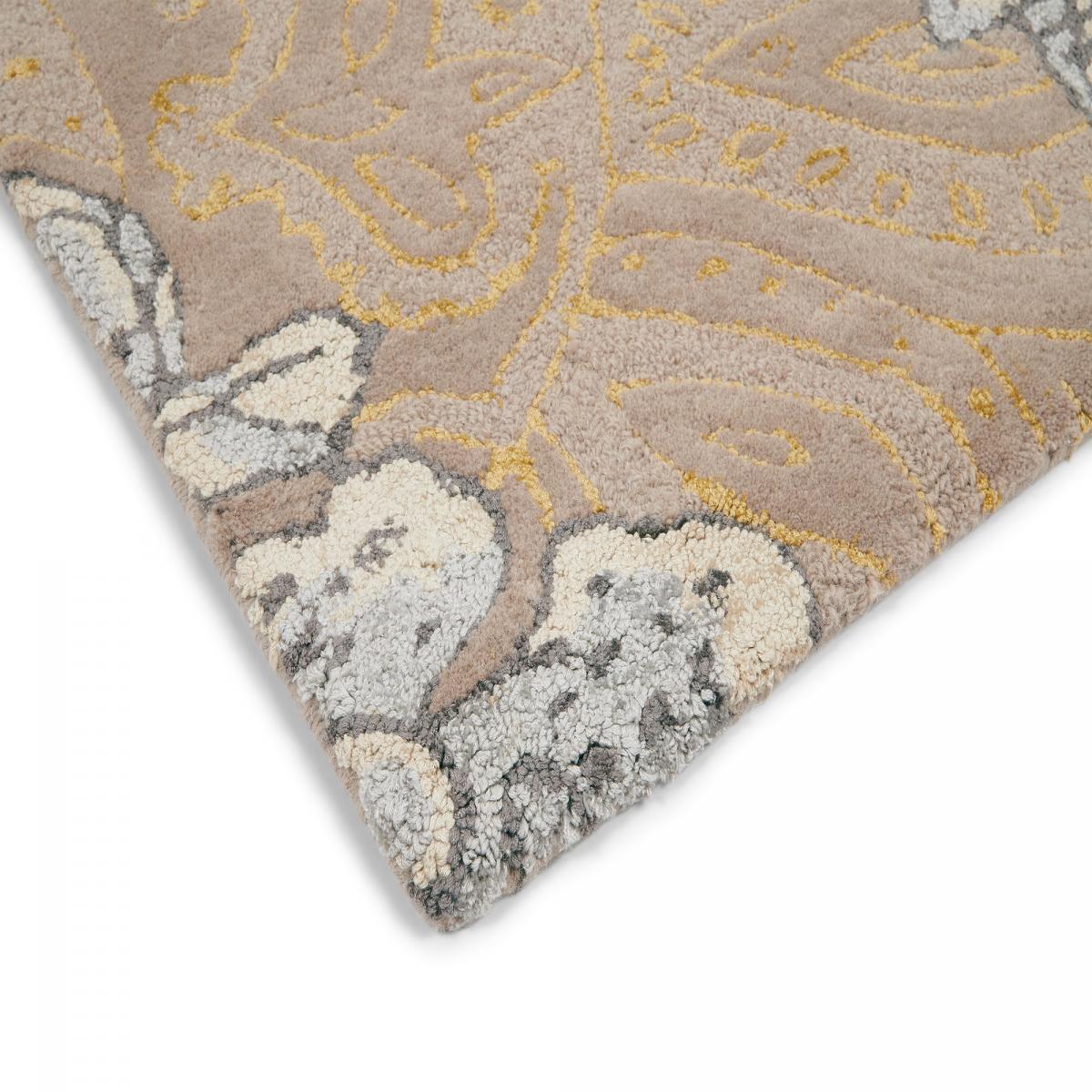 Tapis salon et chambre fait à la main en laine motif floral FABLED — vue 4