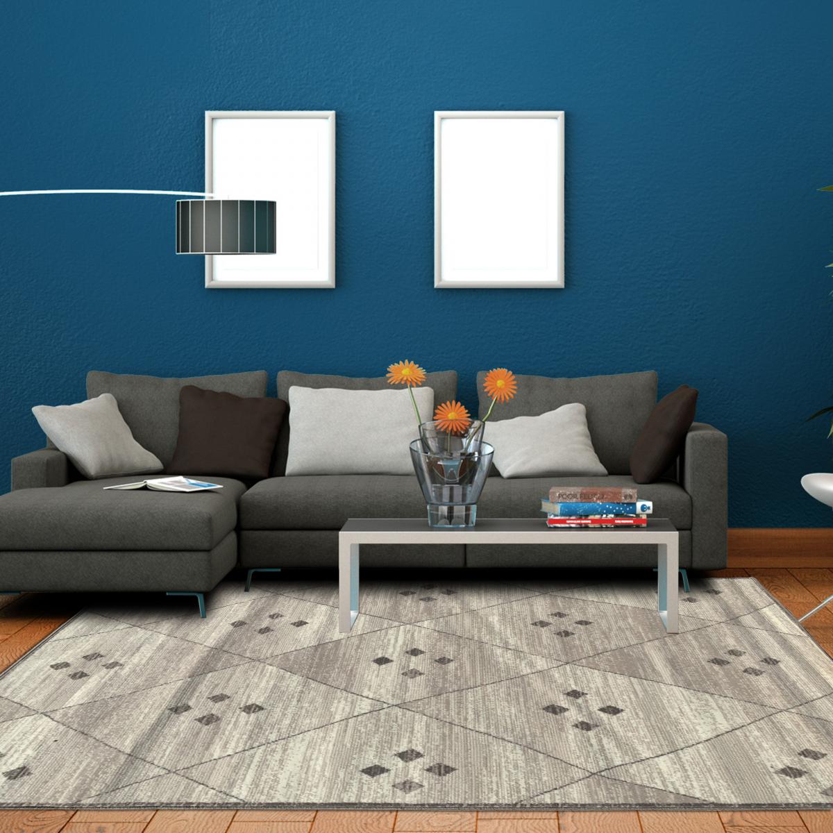 Tapis Chambre tissé motif berbère LYN1 FEZA — vue 5