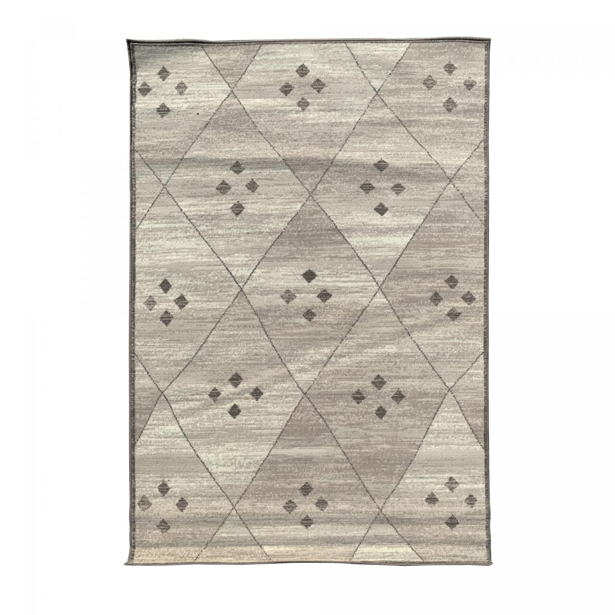 Tapis Chambre tissé motif berbère LYN1 FEZA