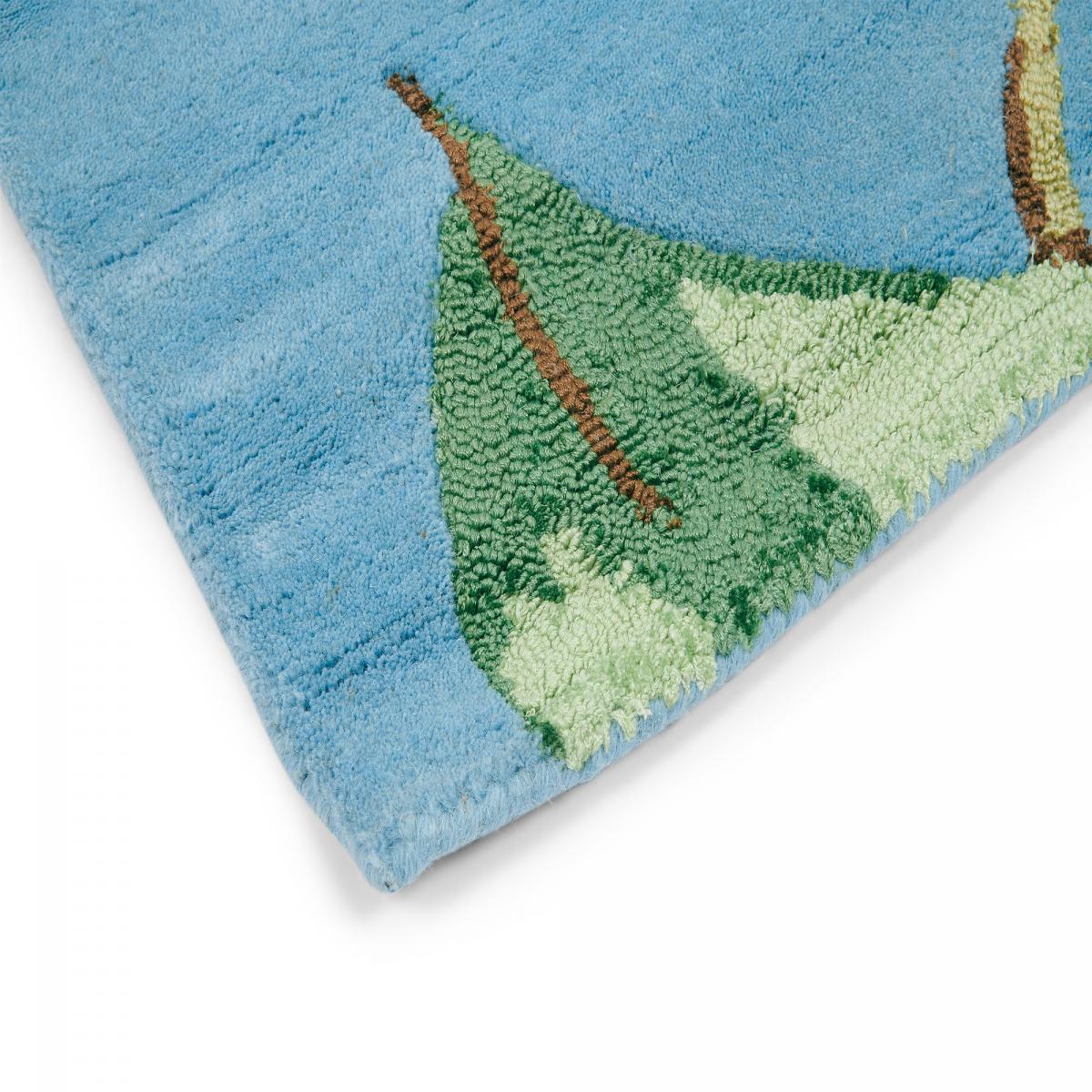 Tapis salon et chambre fait à la main en laine motif floral — vue 5