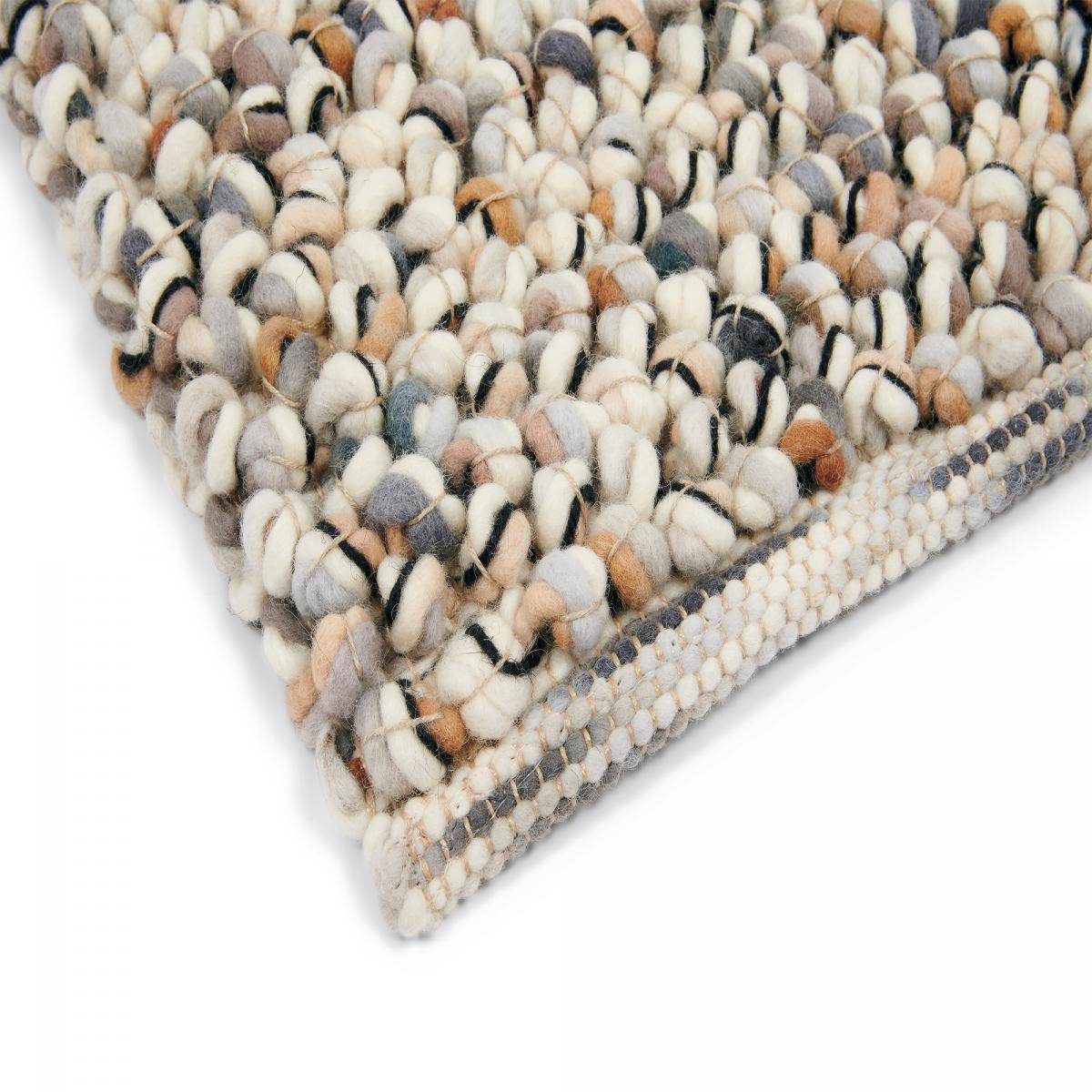 Tapis salon et chambre tissé en laine motif faux uni MARBLE A — vue 6