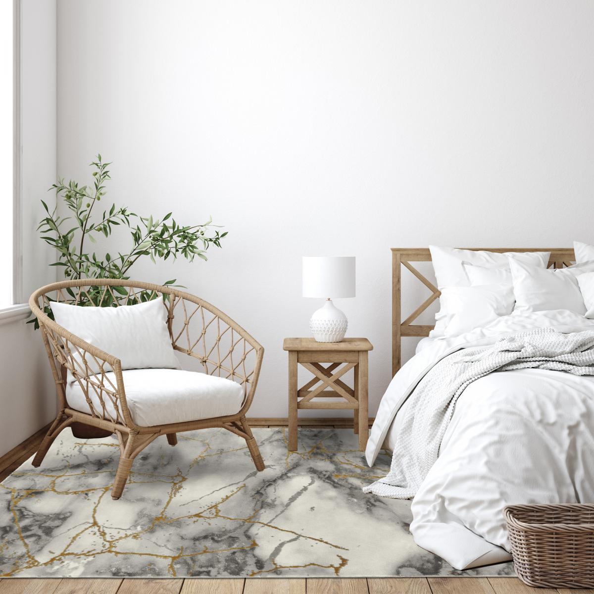 Tapis Chambre tissé motif abstrait MARBAL — vue 6