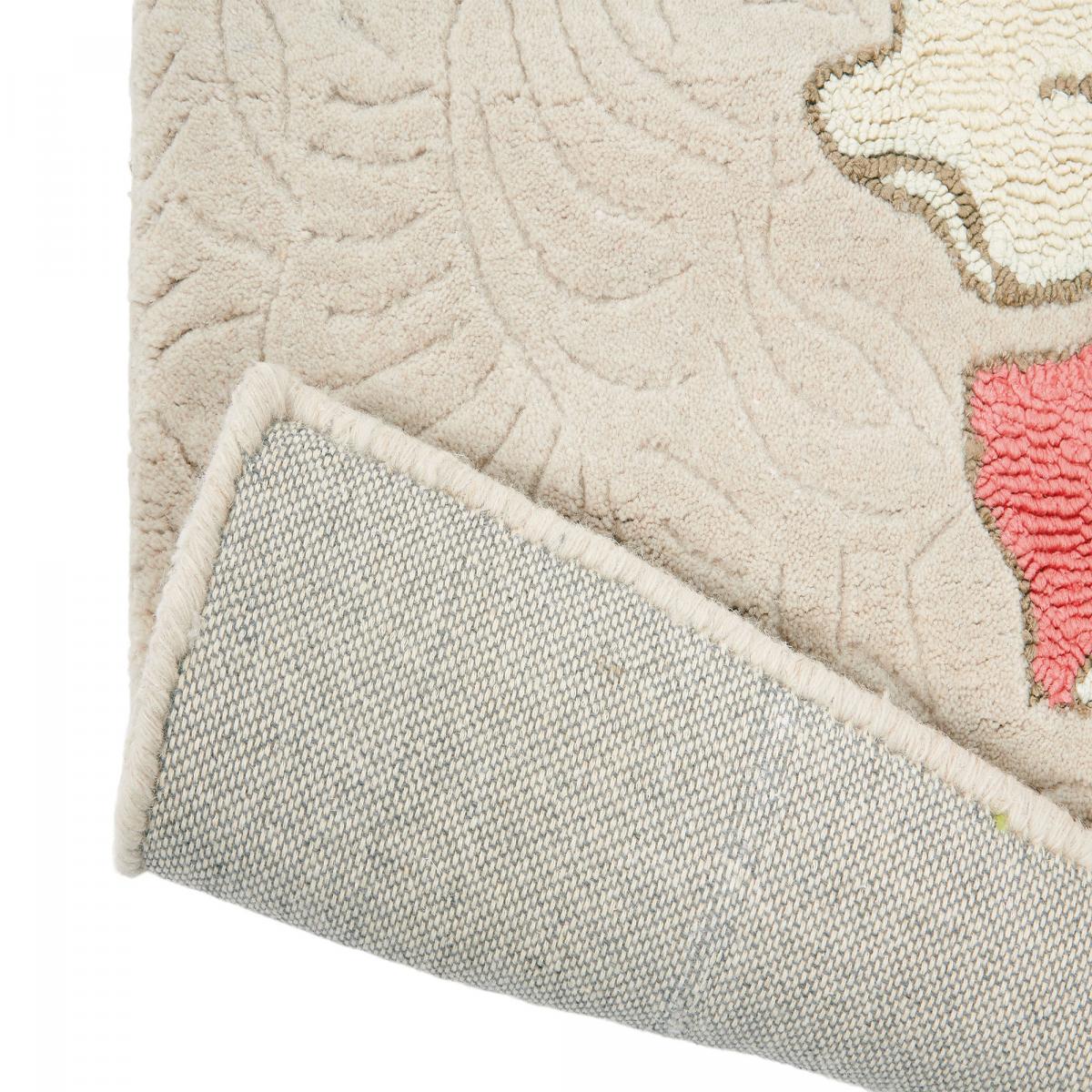 Tapis salon et chambre fait à la main en laine motif floral PAEONIA — vue 6