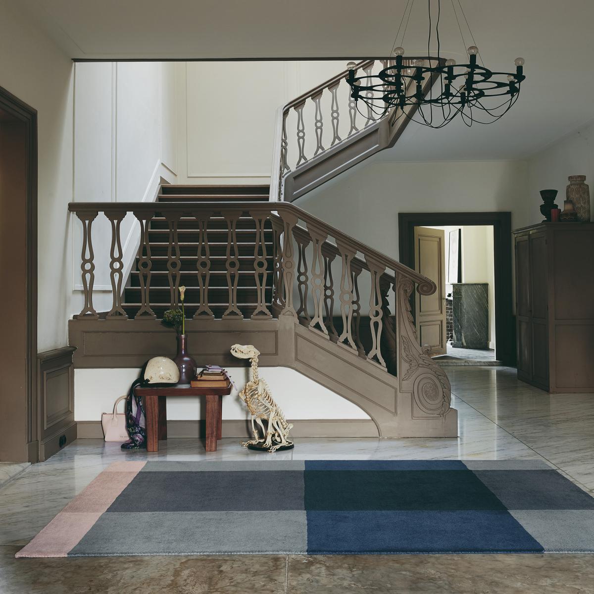 Tapis salon et chambre fait à la main en laine motif seventies PLAID — vue 3