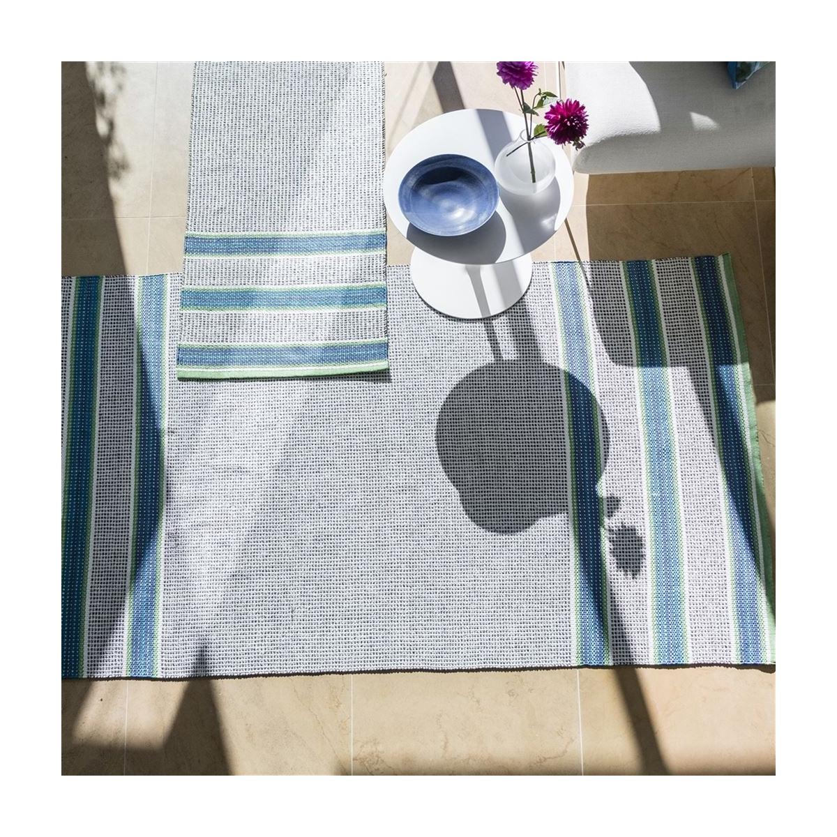 Tapis salon et chambre fait à la main motif géométrique POMPANO — vue 3