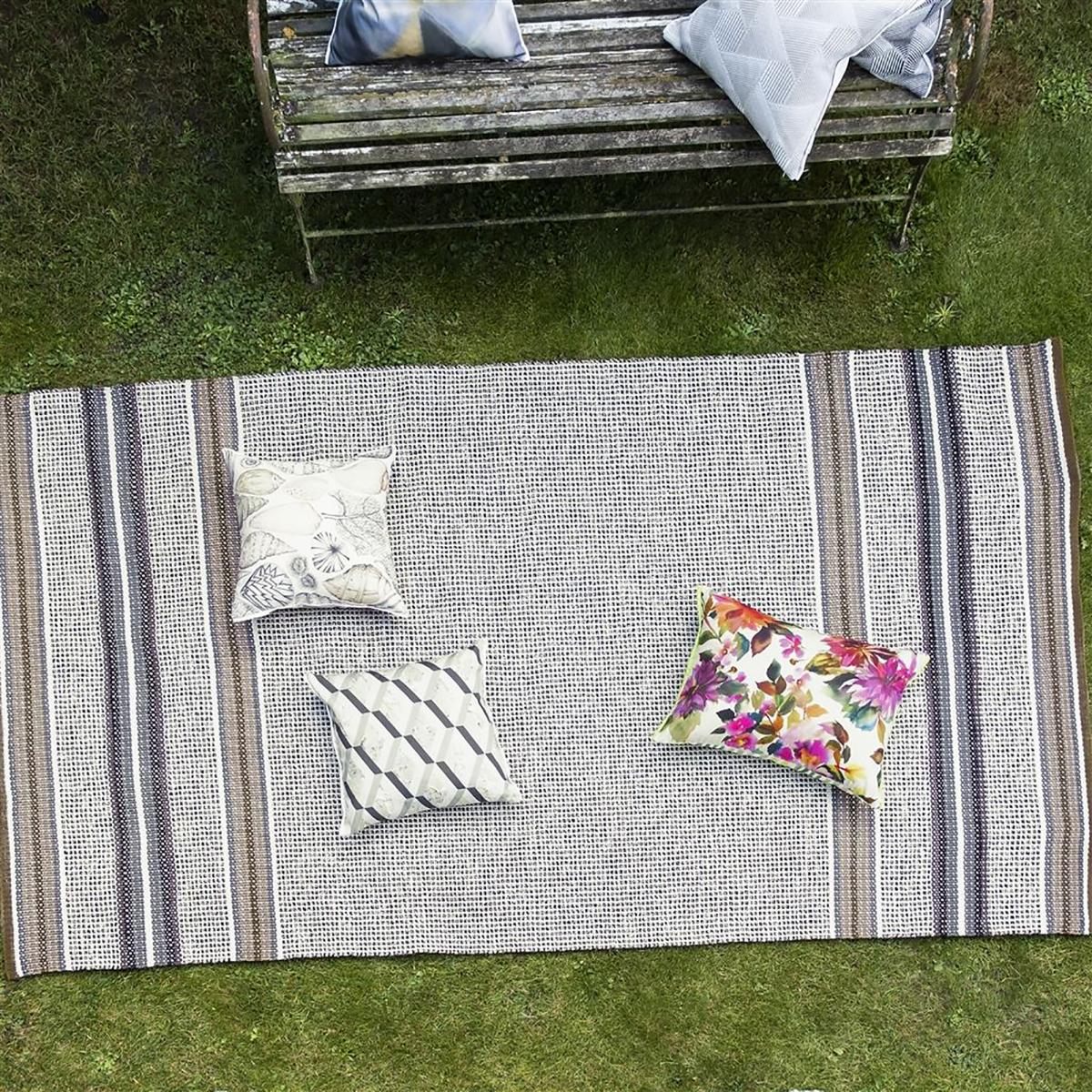 Tapis salon et chambre fait à la main motif géométrique POMPANO — vue 3