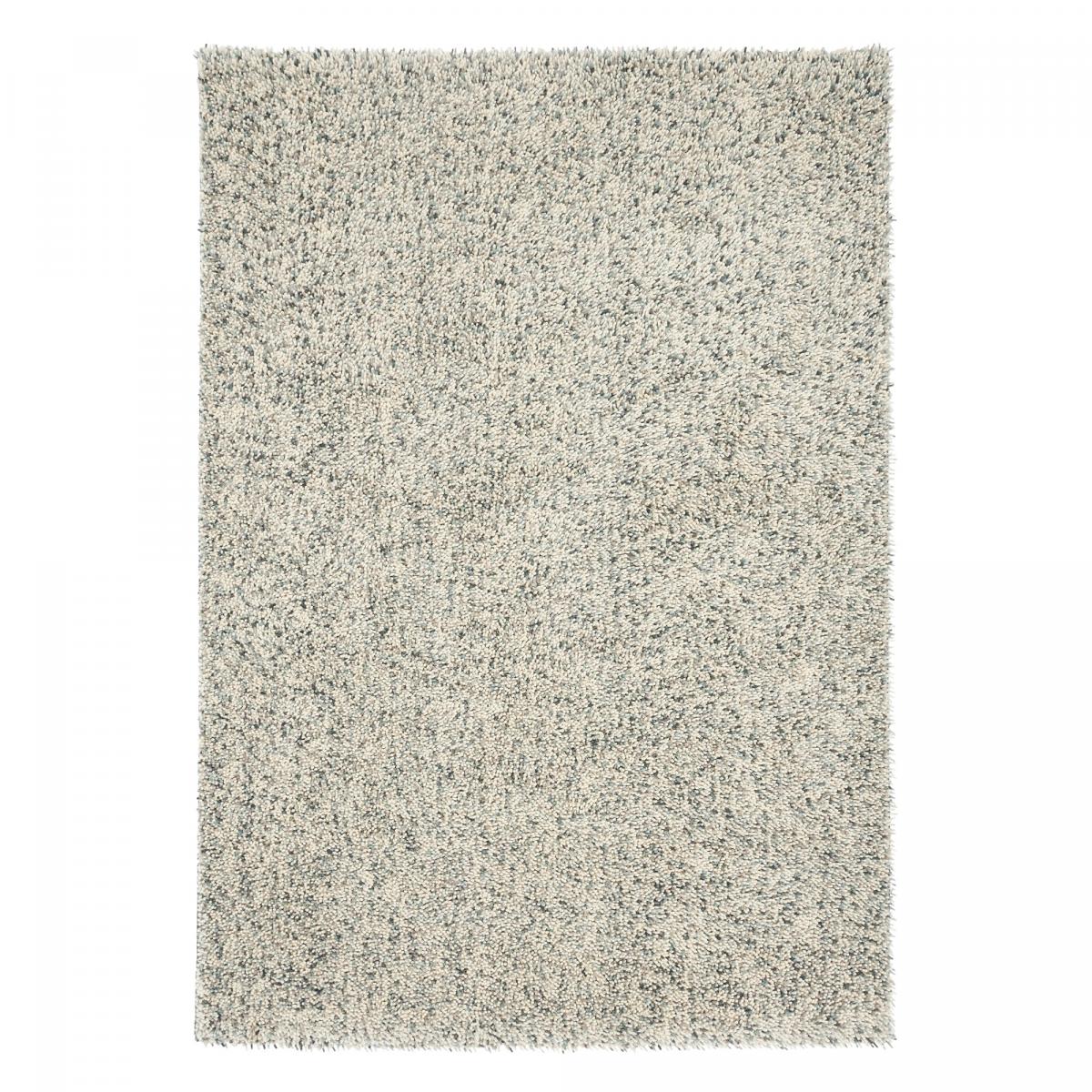 Tapis longs poils shaggy tissé en laine motif faux uni NUAGE C