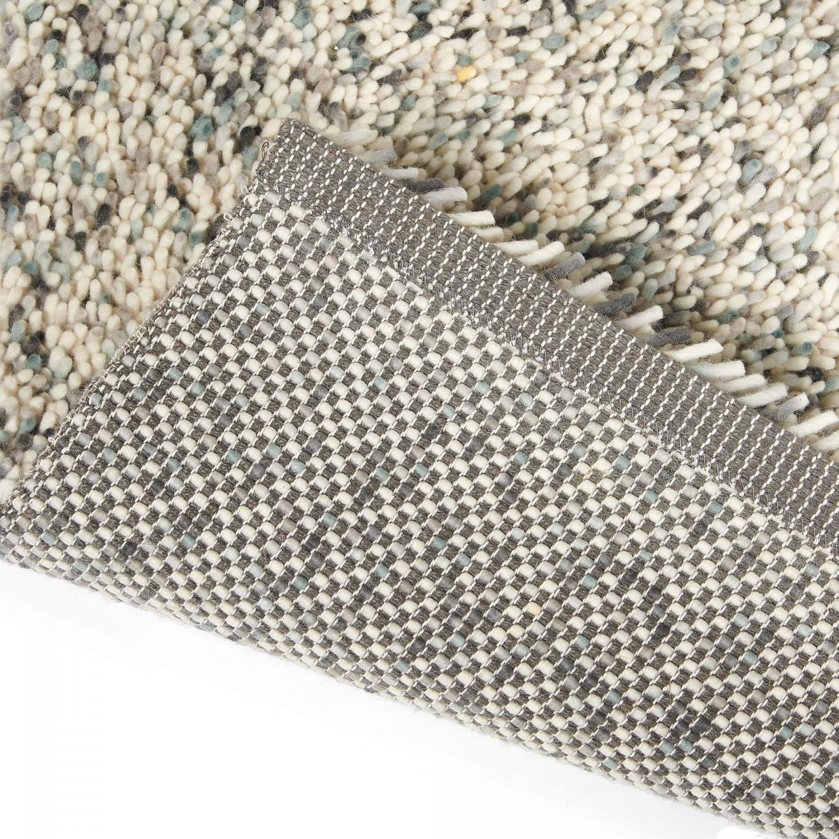 Tapis longs poils shaggy tissé en laine motif faux uni NUAGE C — vue 5