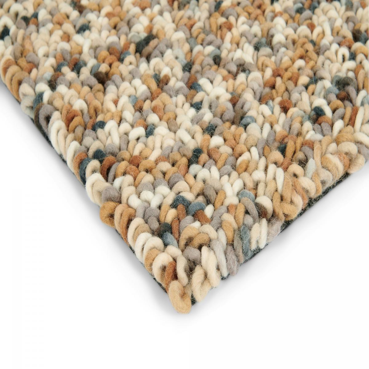 Tapis longs poils shaggy tissé en laine motif faux uni BOUCLEN — vue 4