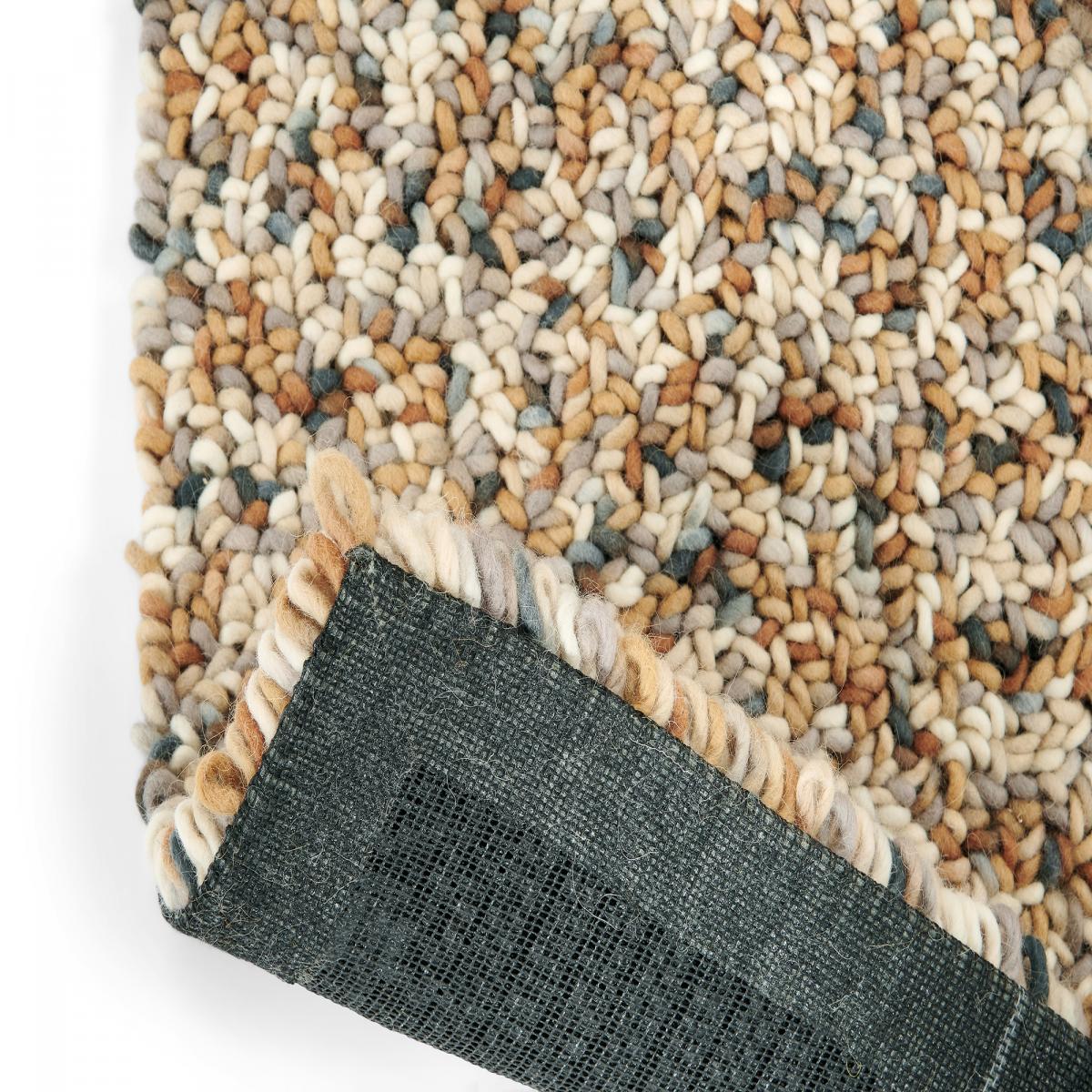 Tapis longs poils shaggy tissé en laine motif faux uni BOUCLEN — vue 5
