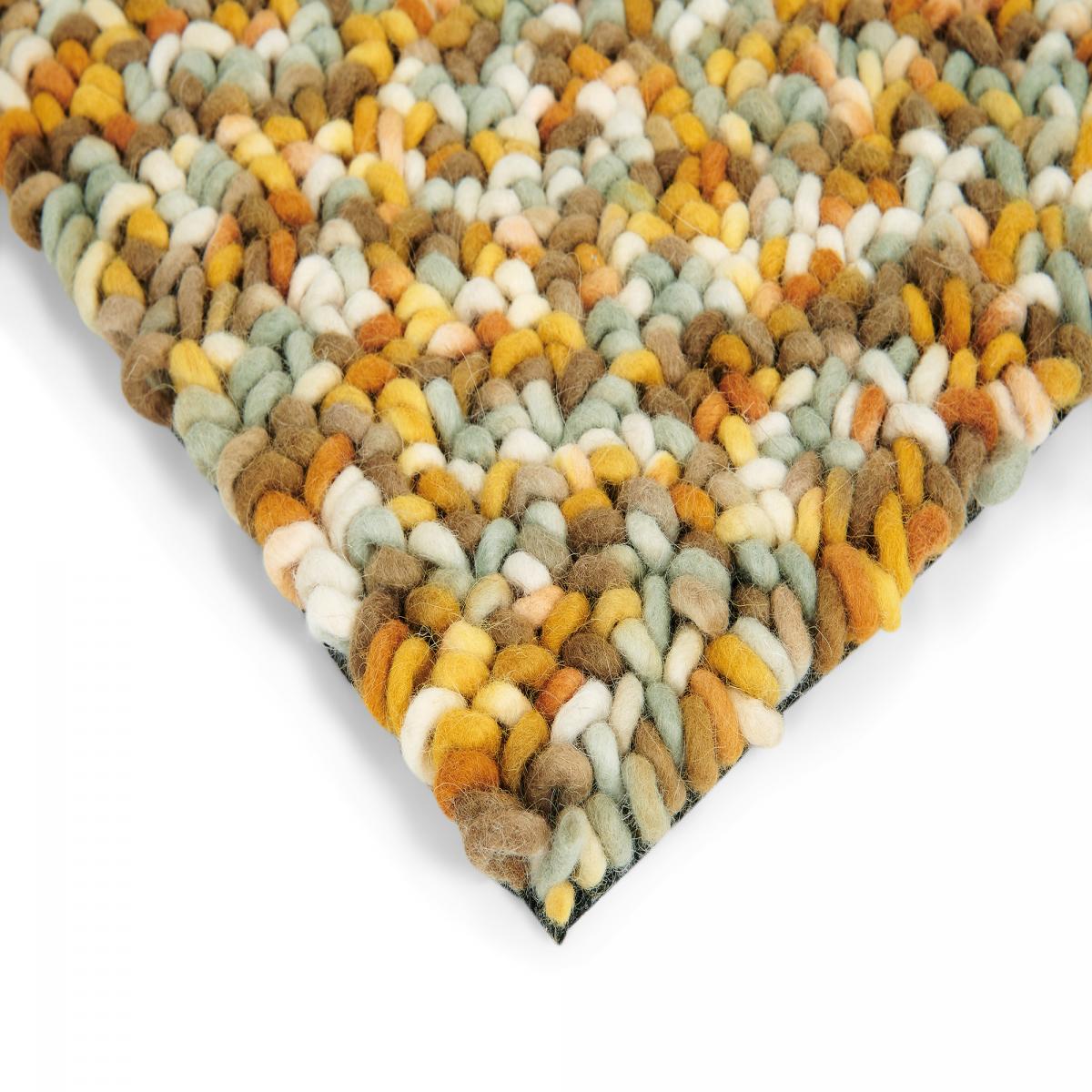 Tapis longs poils shaggy tissé en laine motif faux uni BOUCLEN — vue 5