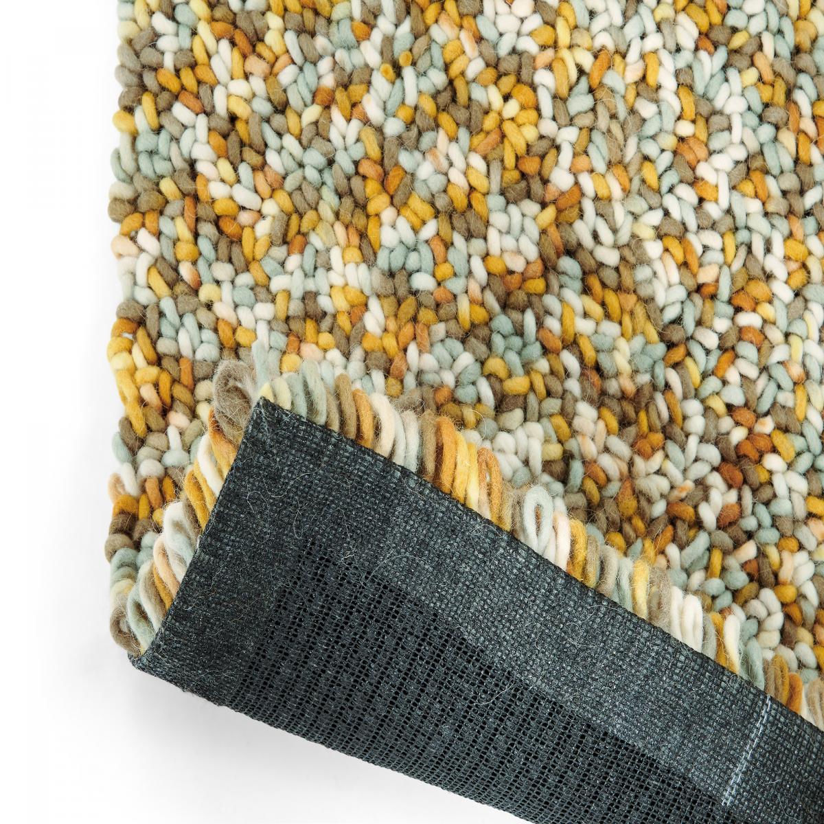 Tapis longs poils shaggy tissé en laine motif faux uni BOUCLEN — vue 4