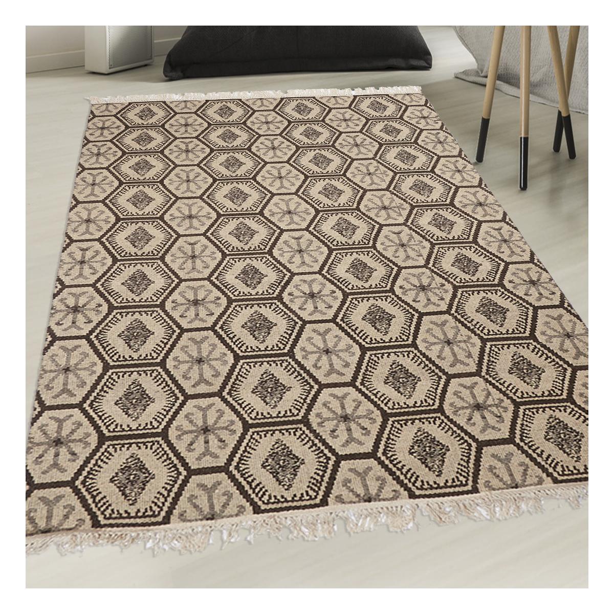 Tapis kilim reversible fait à la main en laine MALSA — vue 3