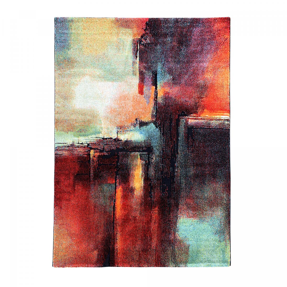 Tapis chambre tissé motif abstrait TABOR