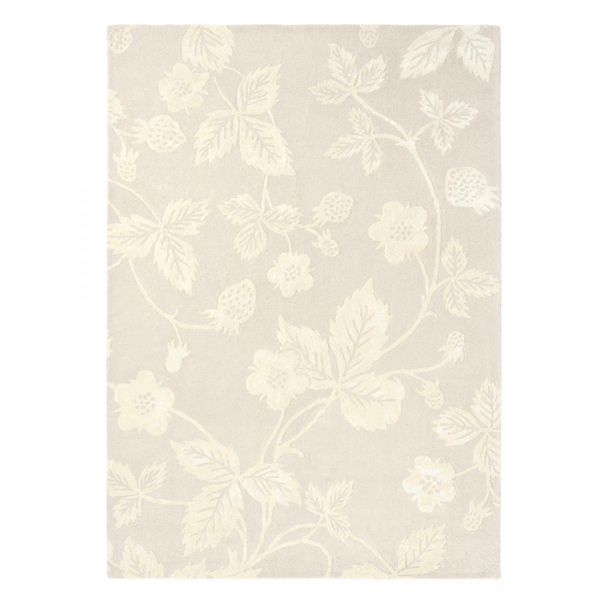 Tapis salon et chambre fait à la main en laine motif floral WILDBERRY