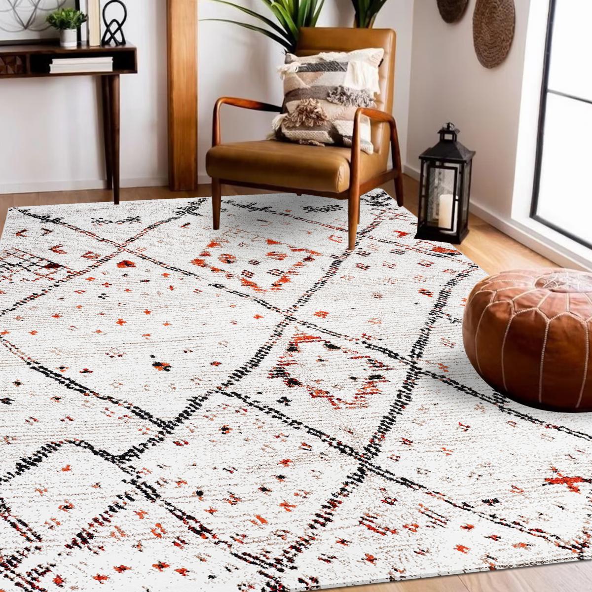 Tapis berbère tissé motifs tribaux LYN8 MORA — vue 3