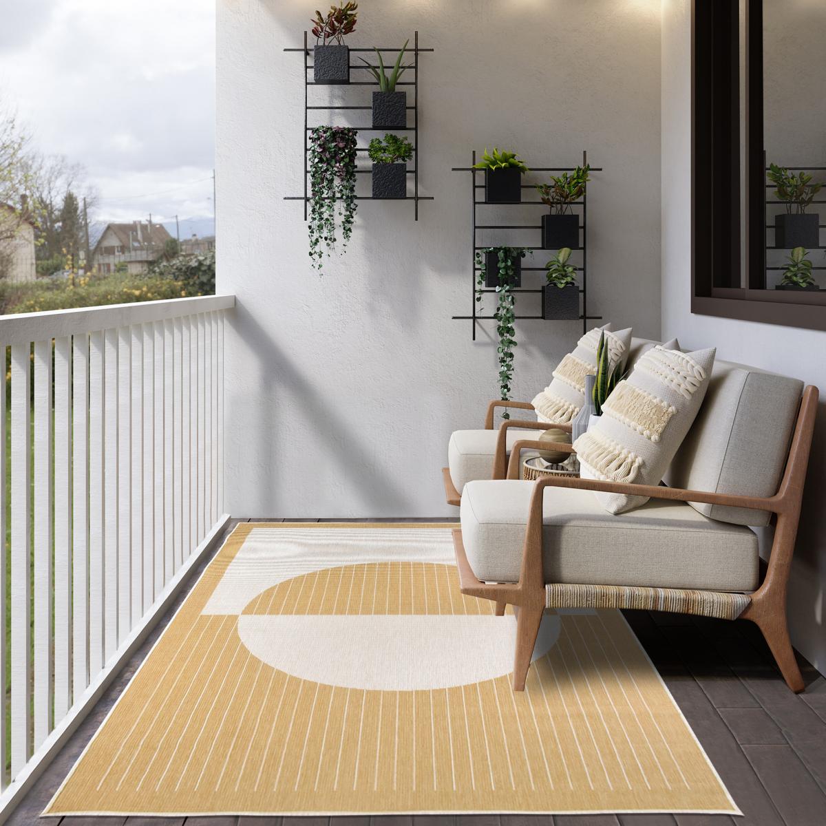 Tapis extérieur, kilim reversible LYN2 AQ REVERSIBLE — vue 3