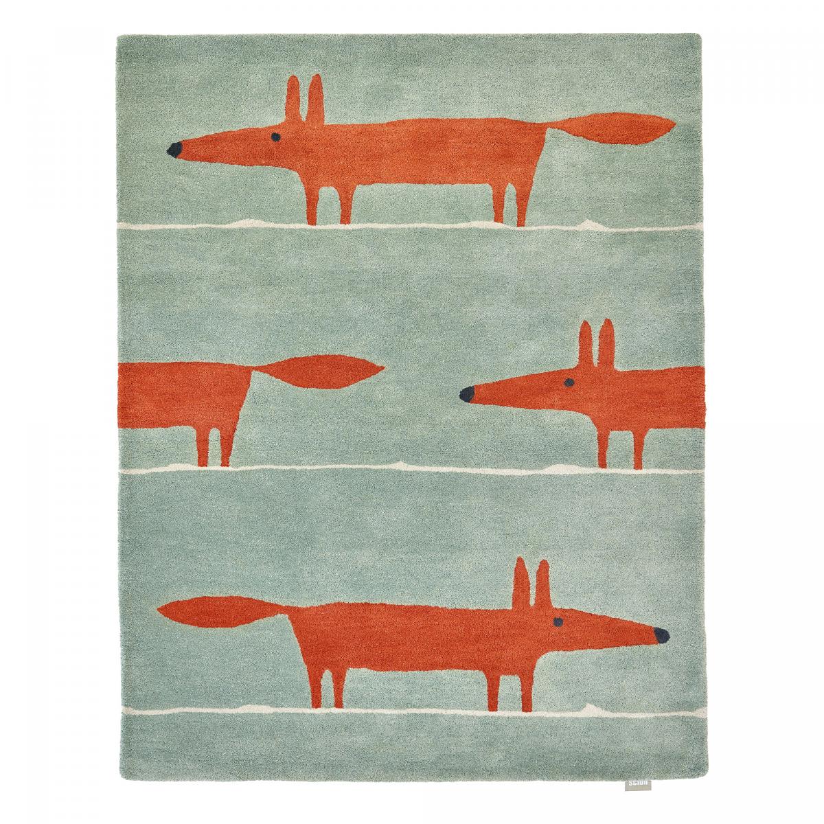 Tapis enfant fait à la main en laine MR FOX