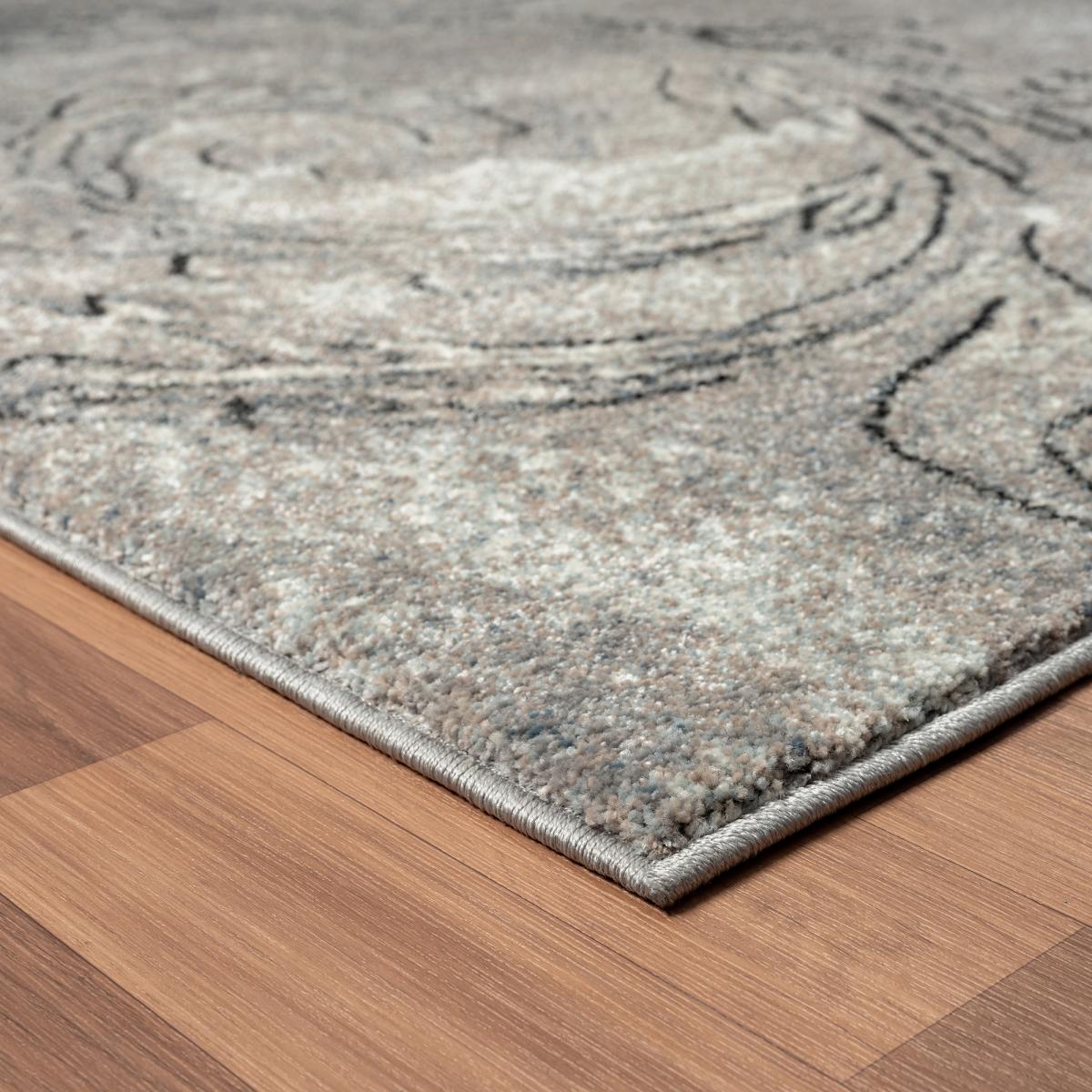 Tapis salon et chambre tissé motif baroque MUMBA D — vue 5