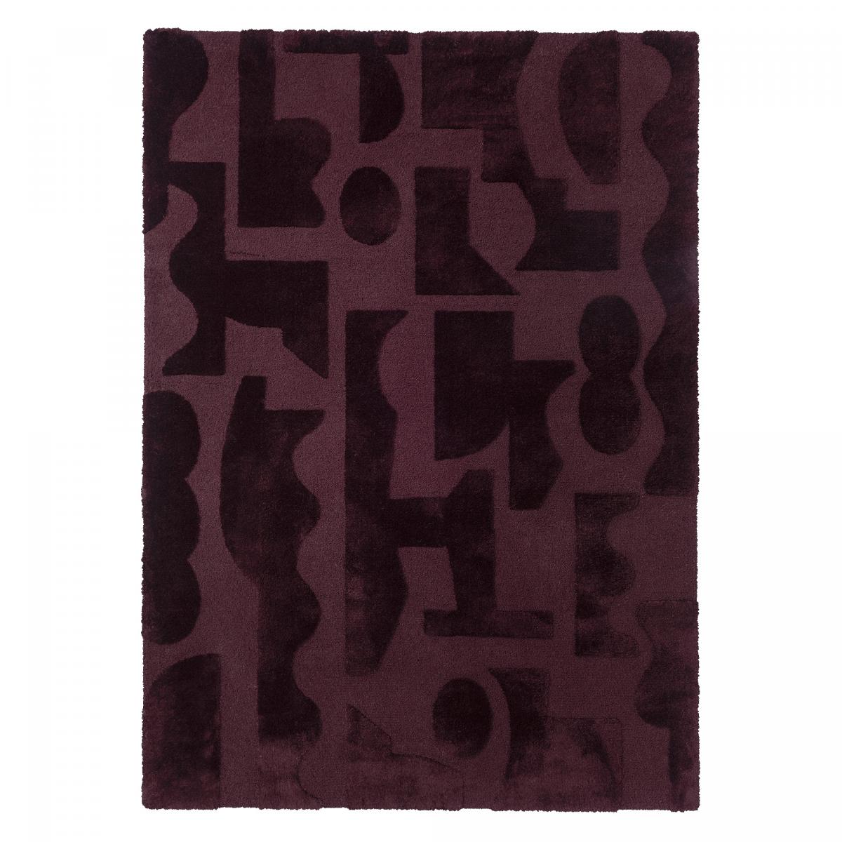 Tapis salon et chambre tufté en laine motif géométrique MURAL