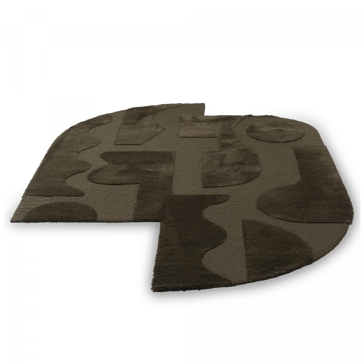 Tapis salon et chambre tufté en laine motif géométrique MURAL SHA — vue 5