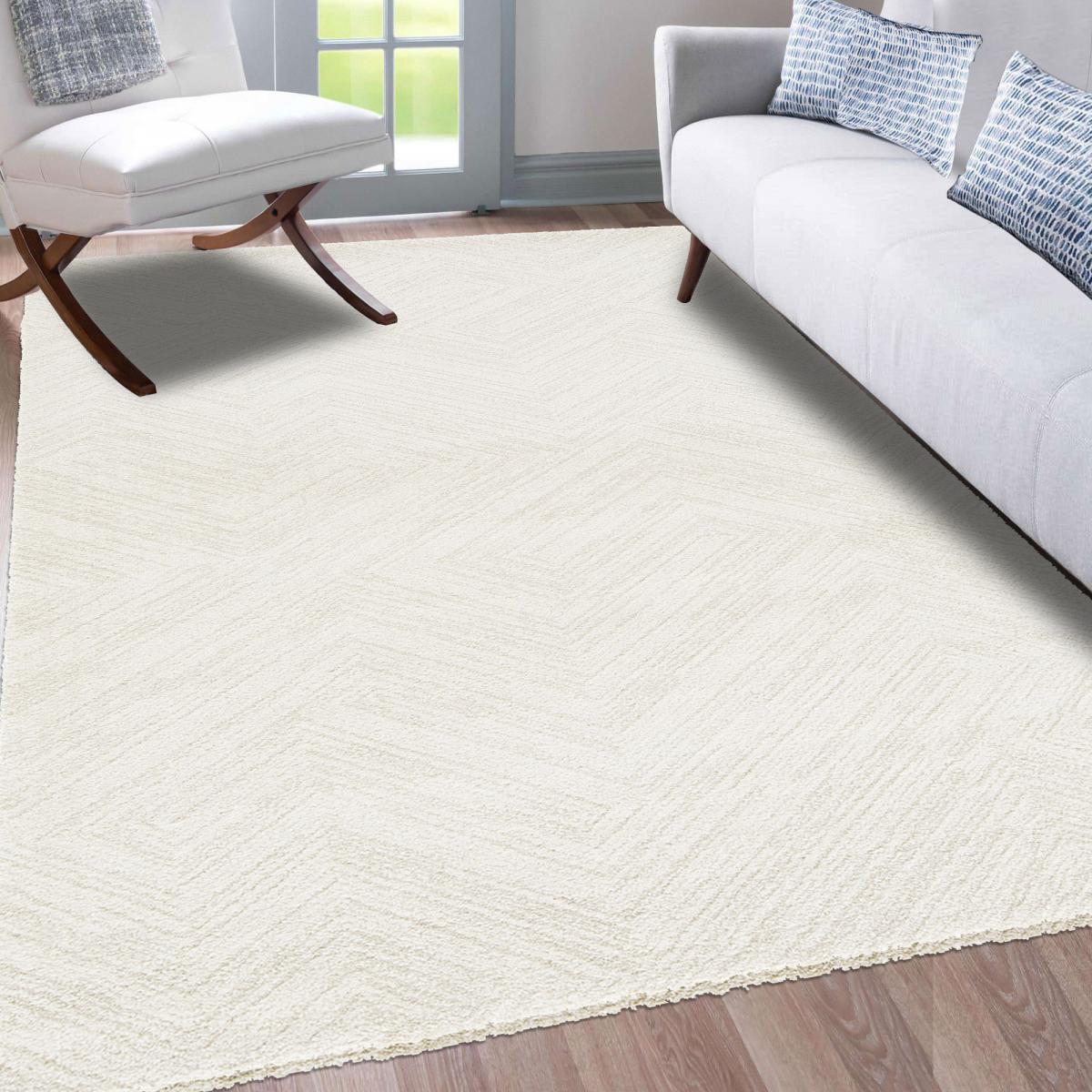 Tapis salon et chambre tissé motif faux uni NAFO 1 — vue 3