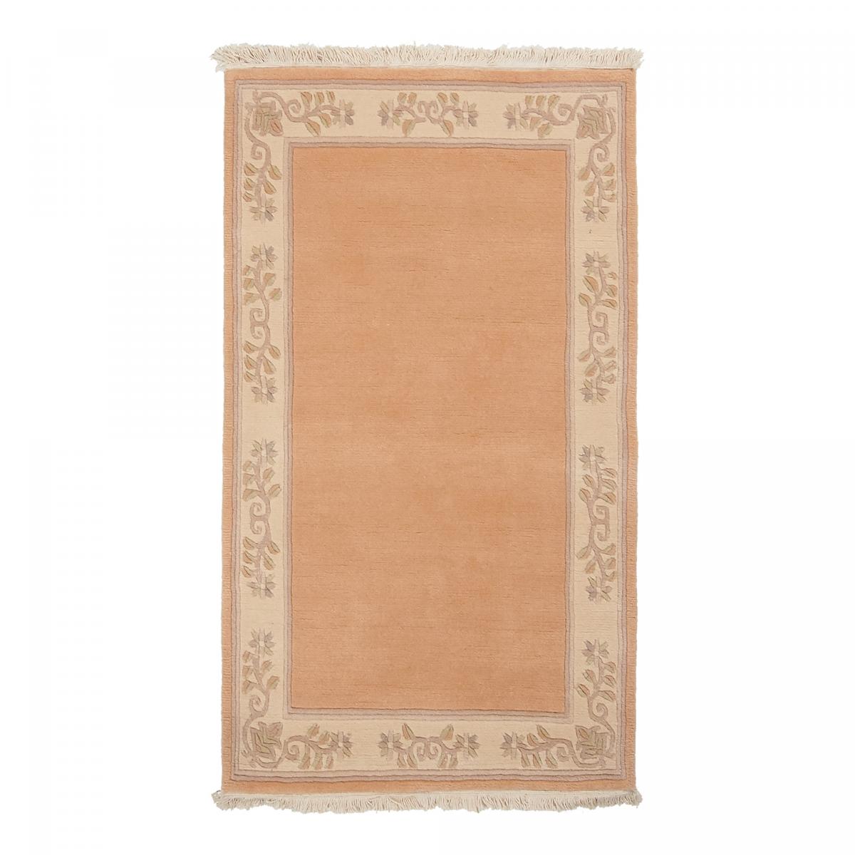 Tapis chambre fait main en laine motif floral NAPISSA 2