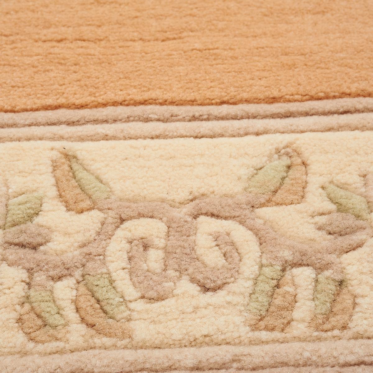 Tapis chambre fait main en laine motif floral NAPISSA 2 — vue 4