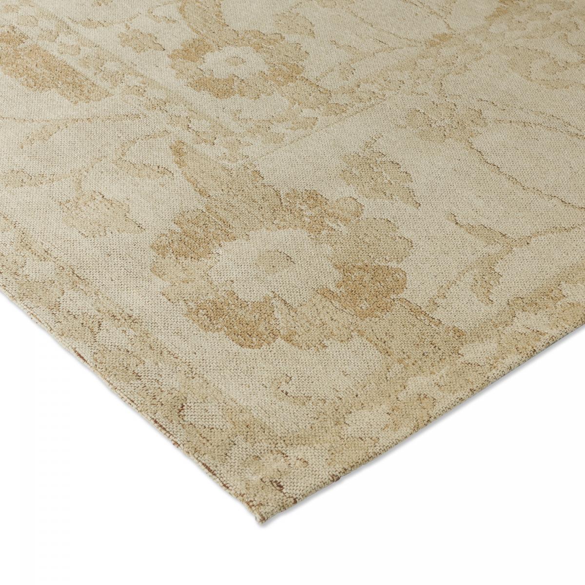 Tapis salon et chambre fait main en coton motif floral NEWBOR — vue 6