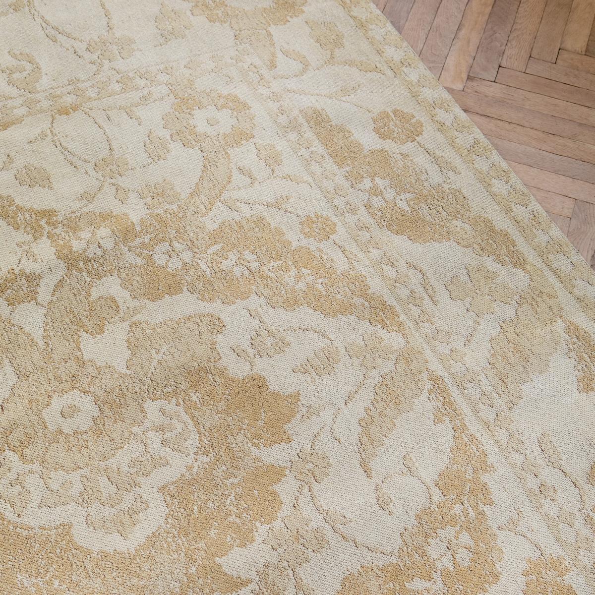 Tapis salon et chambre fait main en coton motif floral NEWBOR — vue 4