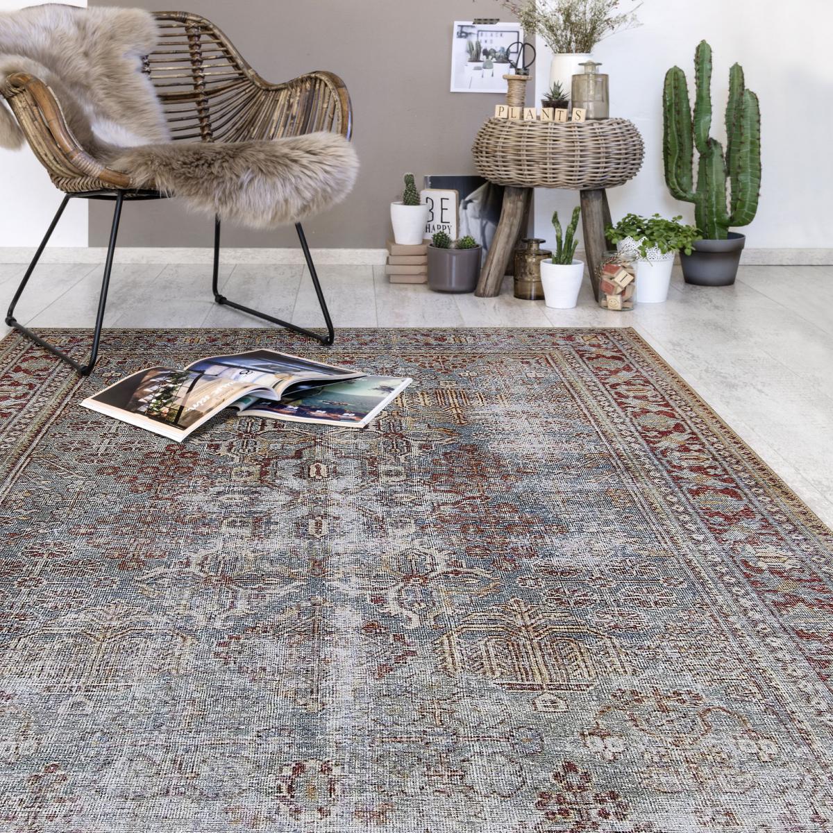 Tapis salon et chambre tissé motif faux uni NIKAL — vue 3