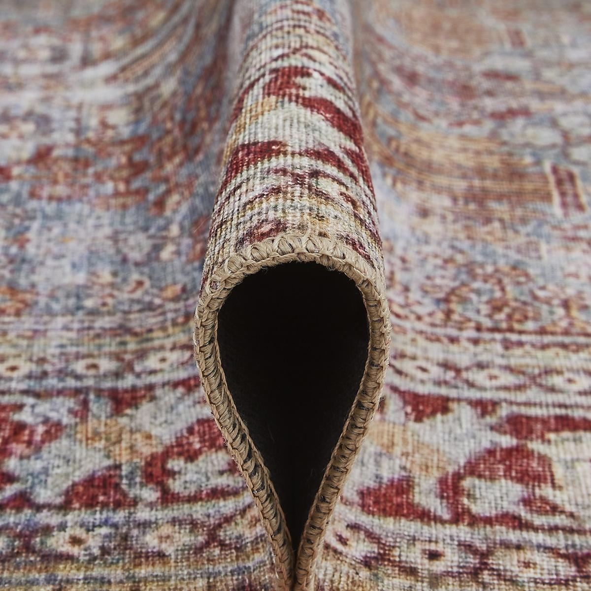 Tapis salon et chambre tissé motif faux uni NIKAL — vue 6