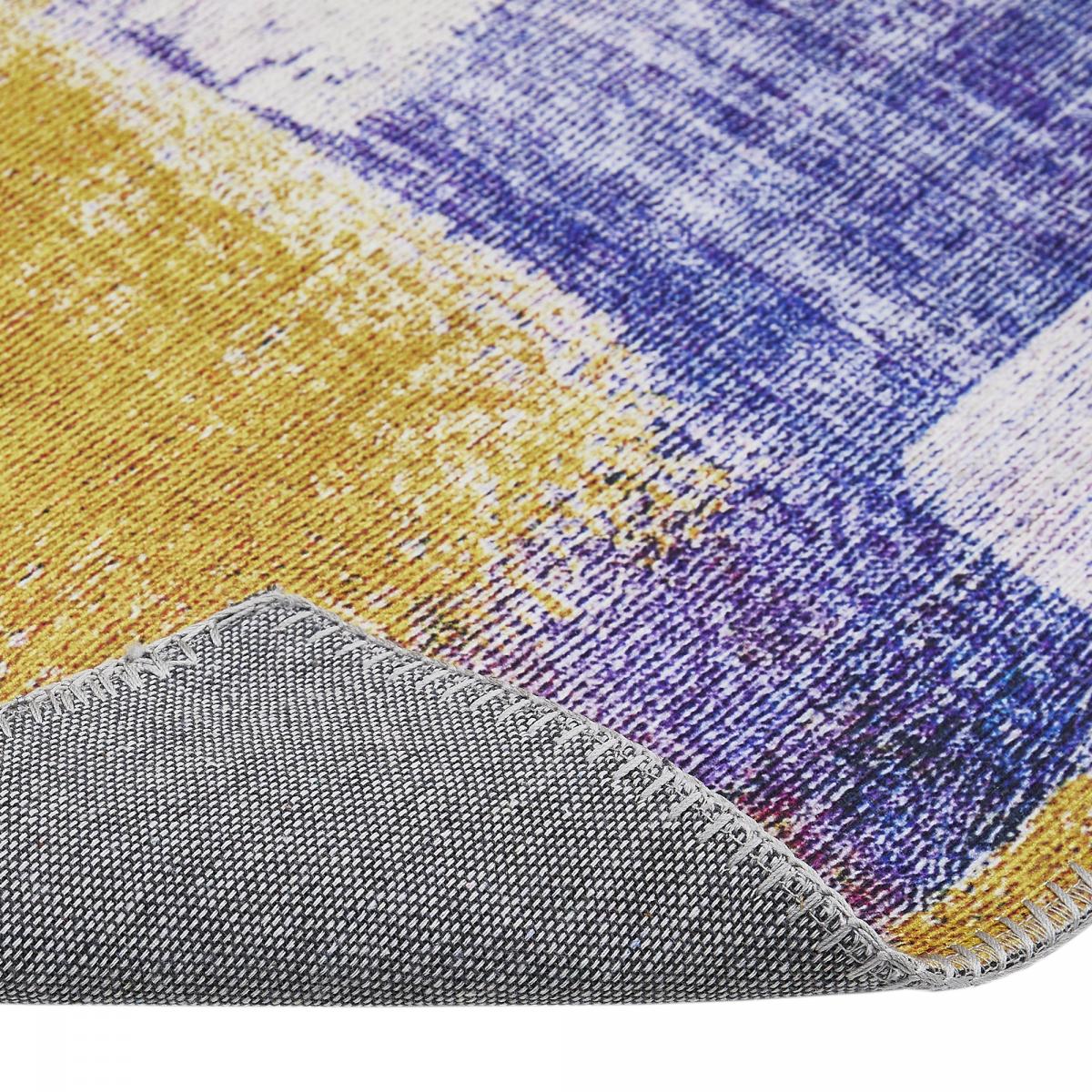 Tapis salon et chambre tissé motif faux uni NIKEL — vue 6