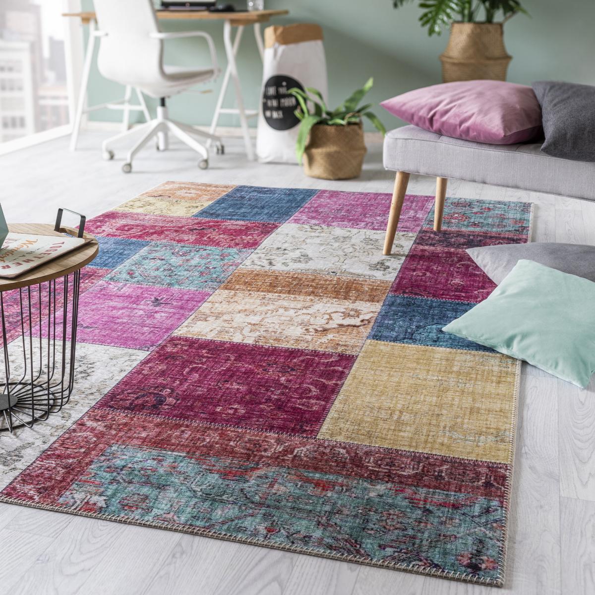 Tapis salon et chambre tissé motif géométrique NIKOL — vue 3