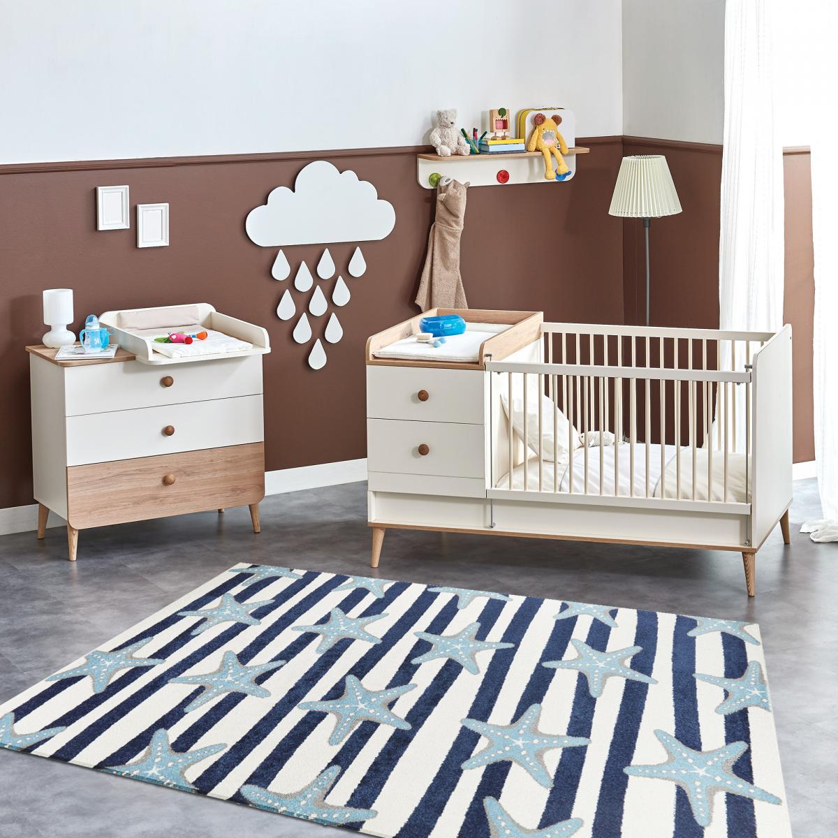 Tapis enfant tissé motif géométrique NOURNA 4 — vue 3