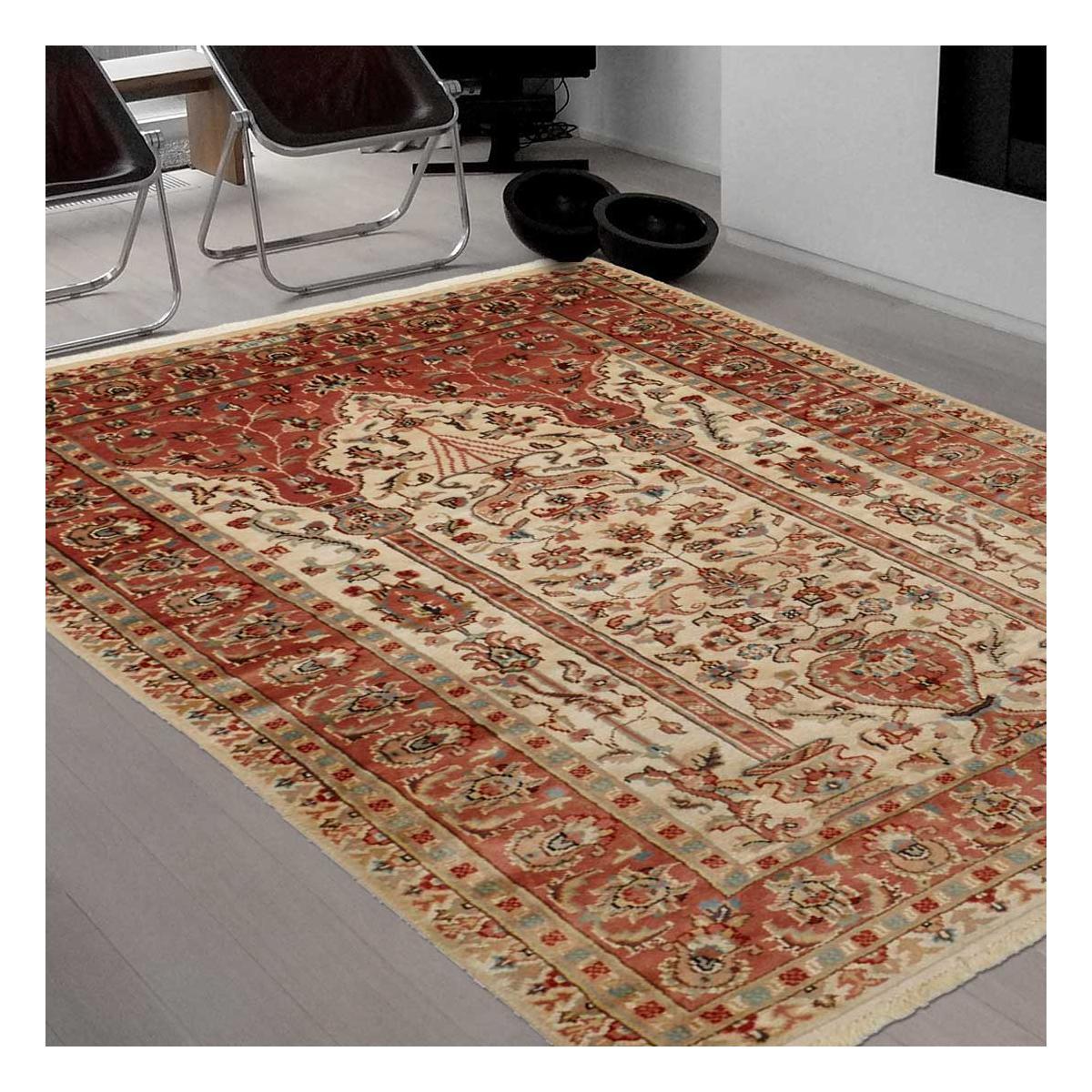 Authentique tapis d'Orient fait main en soie JIHANGIR 42 — vue 3