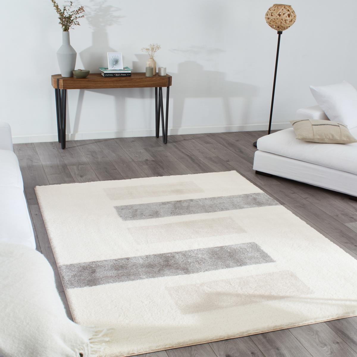 Tapis shaggy tissé motif géométrique NUEVO 1 — vue 3
