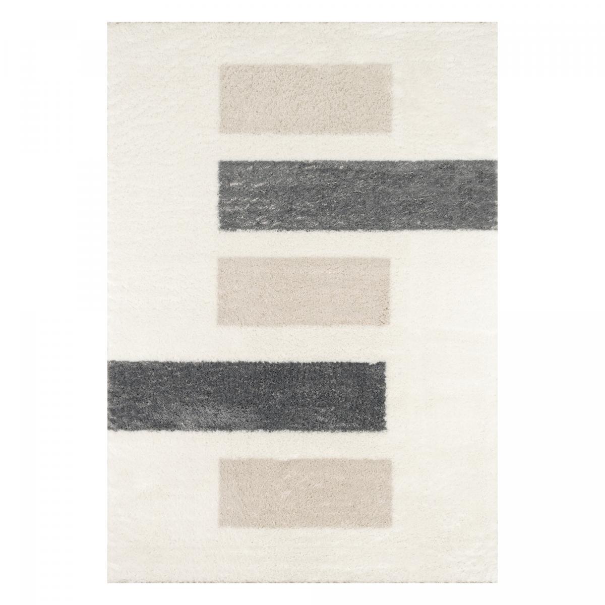 Tapis shaggy tissé motif géométrique NUEVO 1