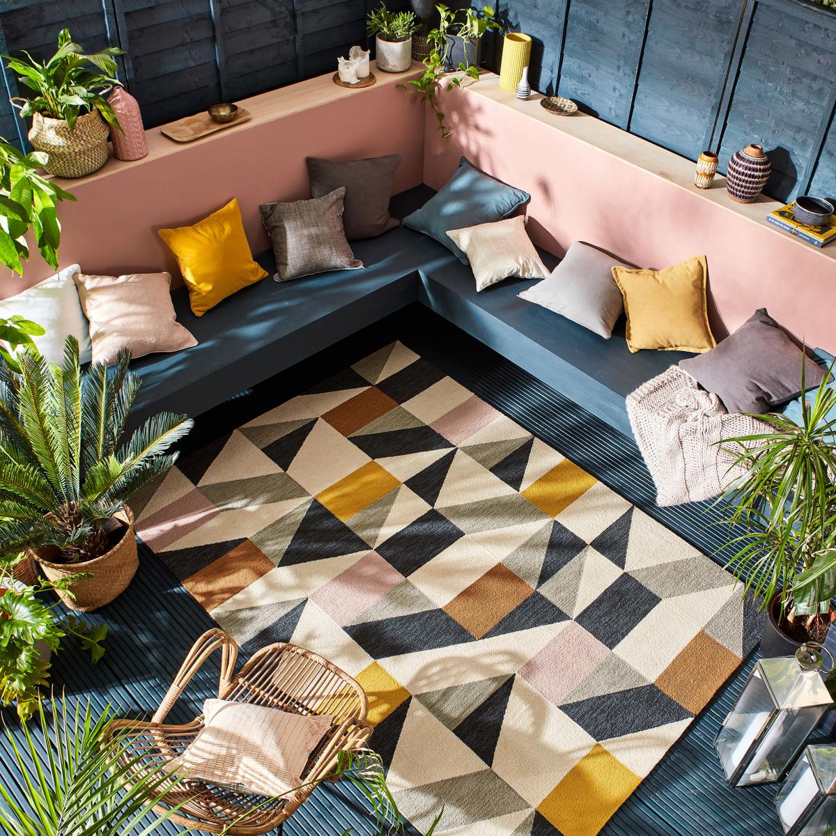 Tapis extérieur tissé kilim rectangle NUEVO — vue 3