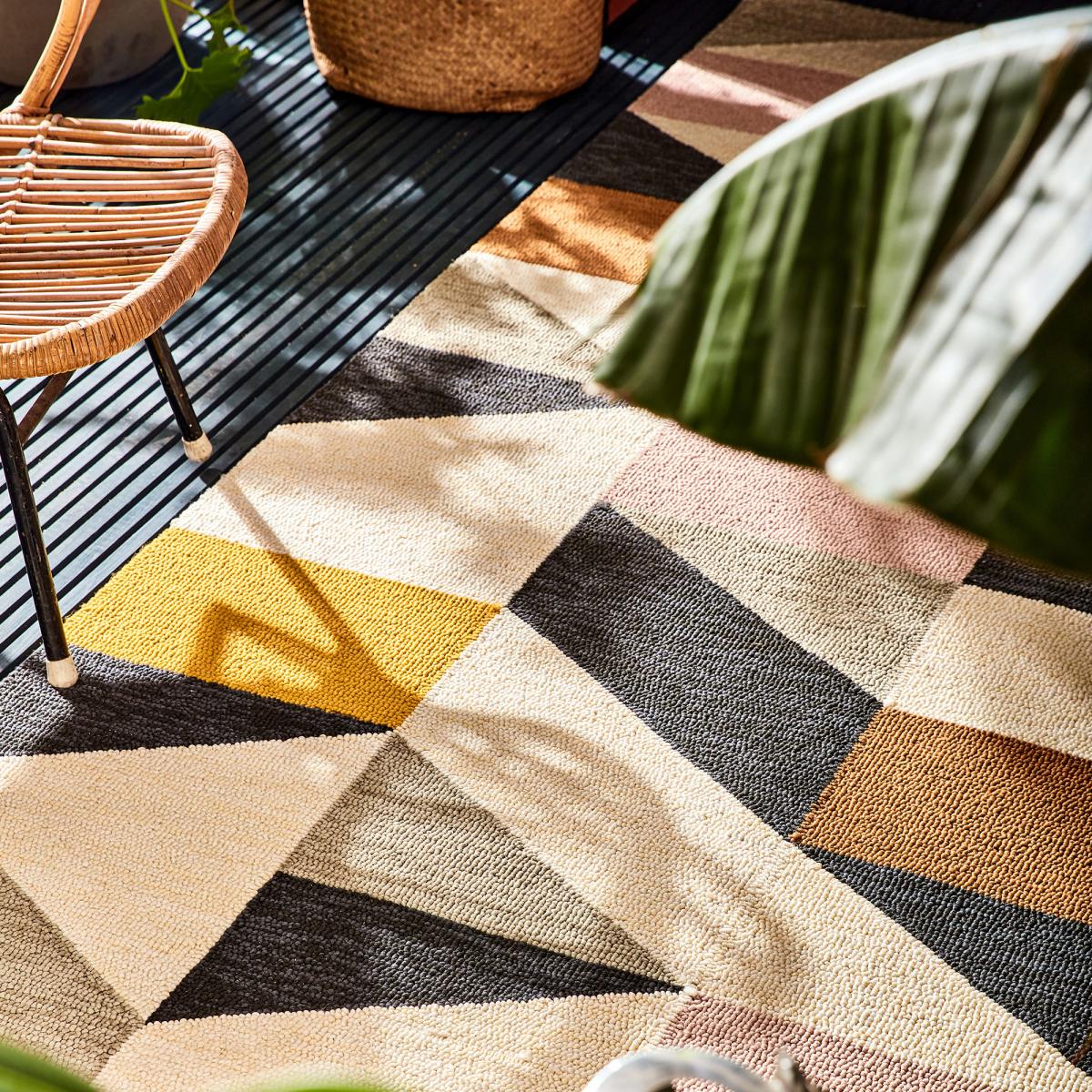 Tapis extérieur tissé kilim rectangle NUEVO — vue 4